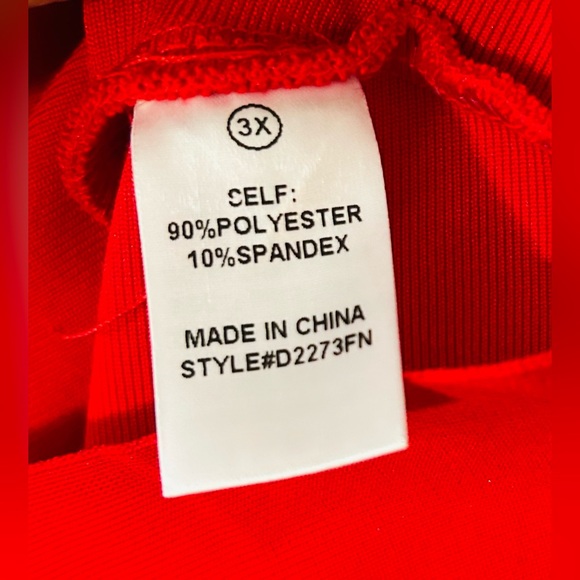 Fashion Nova Plus Sized Alia Bandage Mini Dress in red 3x - Picture 8 of 8